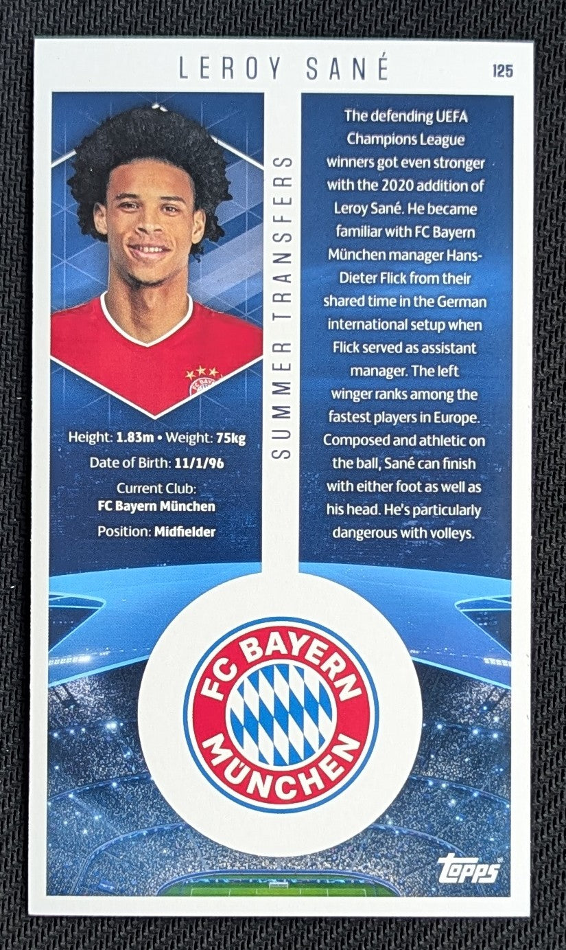 #125 - Leroy Sane - Bayern Munchen - UCL Best Of The Best - Summer Transfers