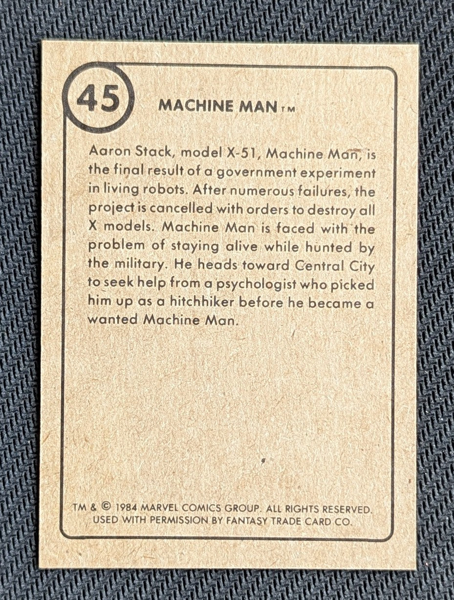 #45 Machine Man - Marvel First Issue Covers 1984