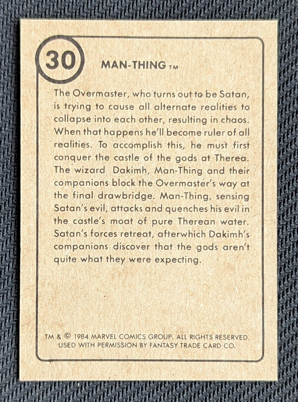 #30 Man-Thing - Marvel First Issue Covers 1984