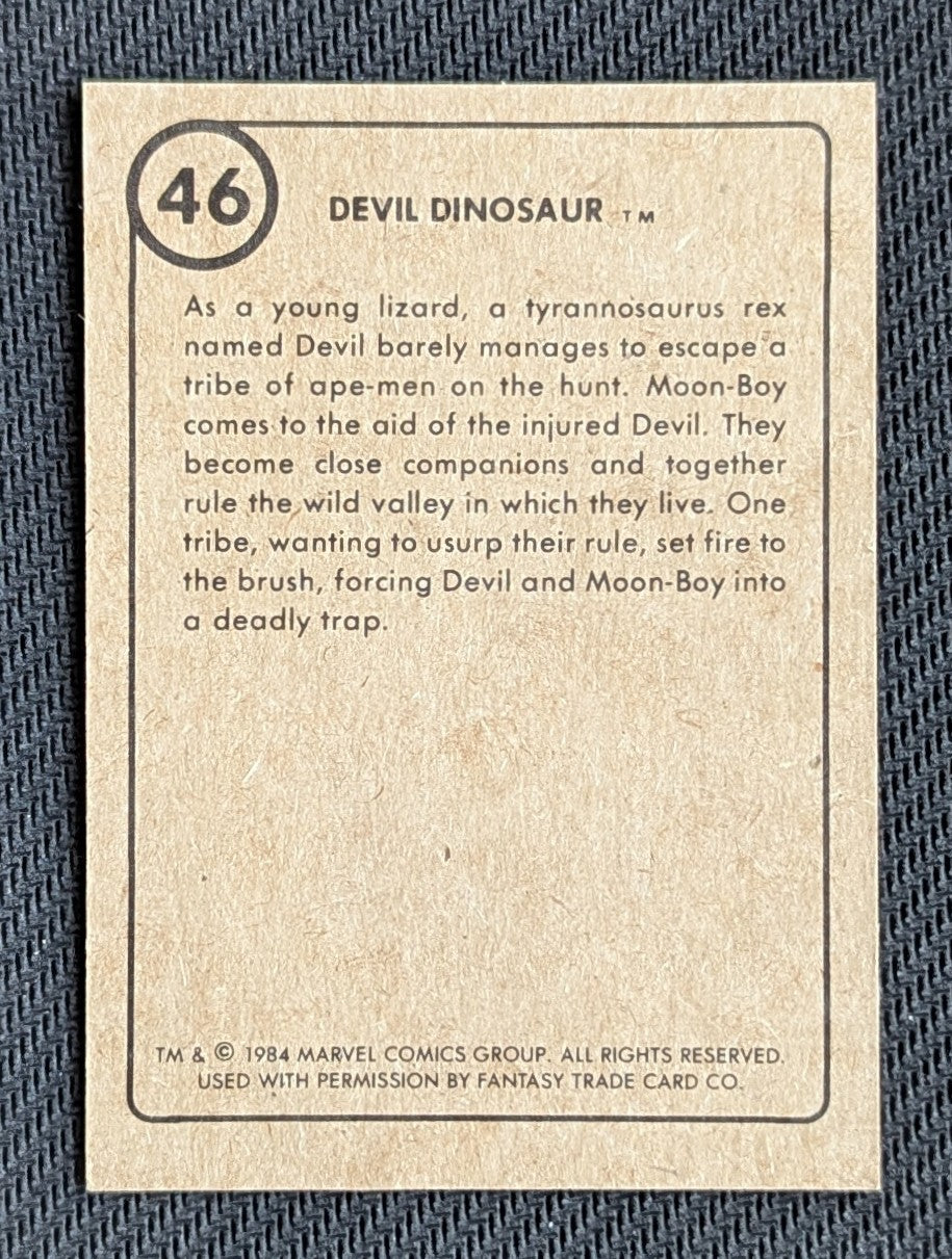 #46 Devil Dinosaur - Marvel First Issue Covers 1984