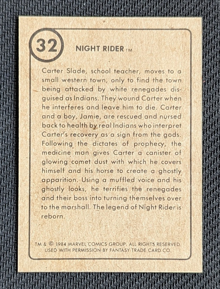 #32 Night Rider - Marvel First Issue Covers 1984