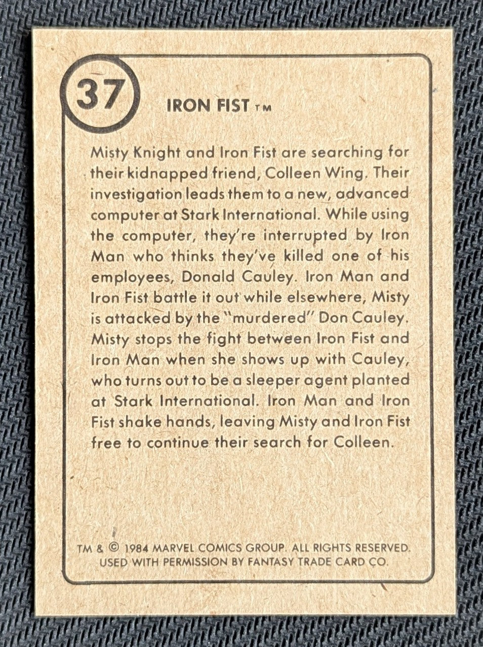 #37 Iron Fist - Marvel First Issue Covers 1984