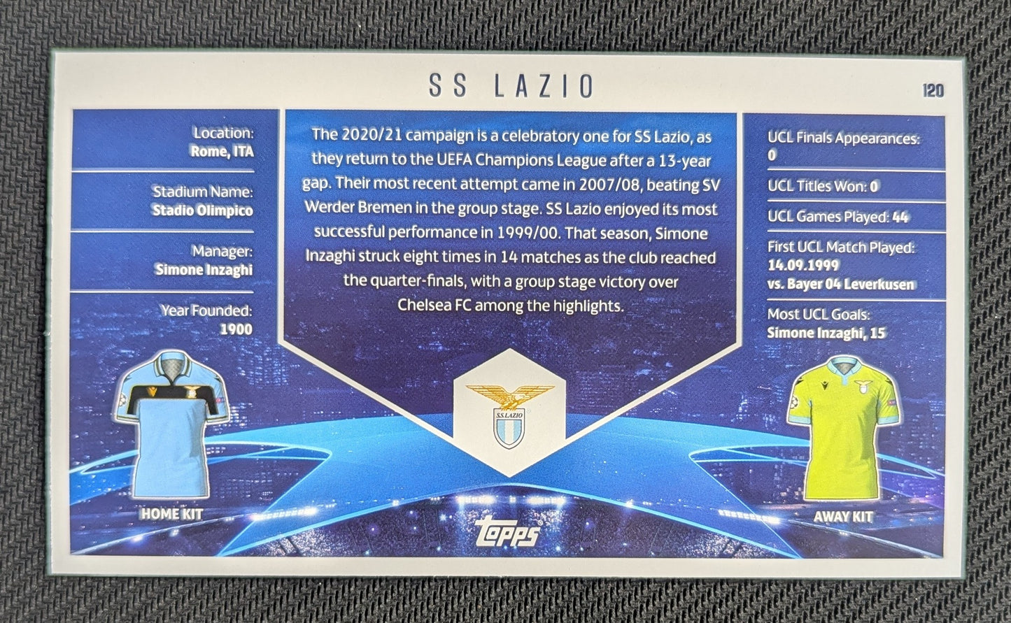 #120 - SS Lazio - UCL Best Of The Best