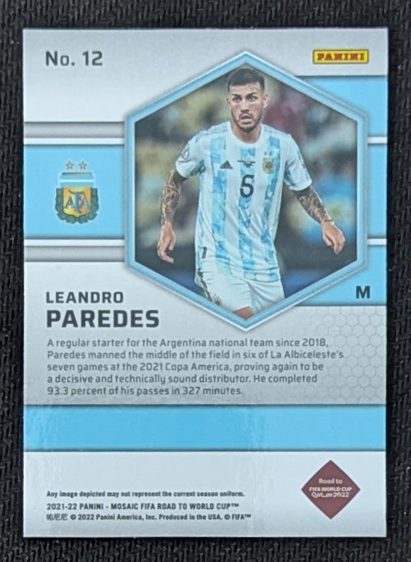 #12 - Leandro Paredes - Argentina - Panini® Mosaic Road to FIFA World Cup 2021/22 - Prizm