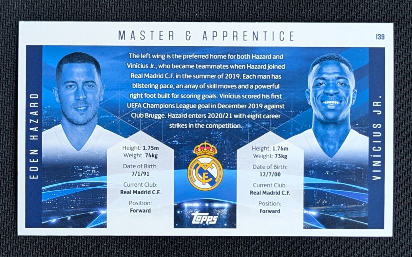 #139 - Eden Hazard & Vinci's Jr - Real Madrid - UCL Best Of The Best - Master & Apprentice
