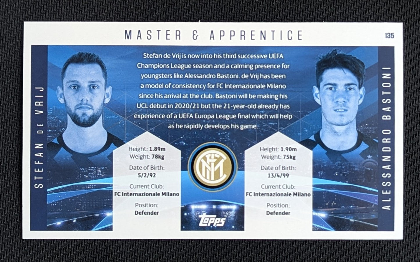 #135 - Stefan De Vrij & Alessandro Bastoni - Inter Milan - UCL Best Of The Best - Master & Apprentice