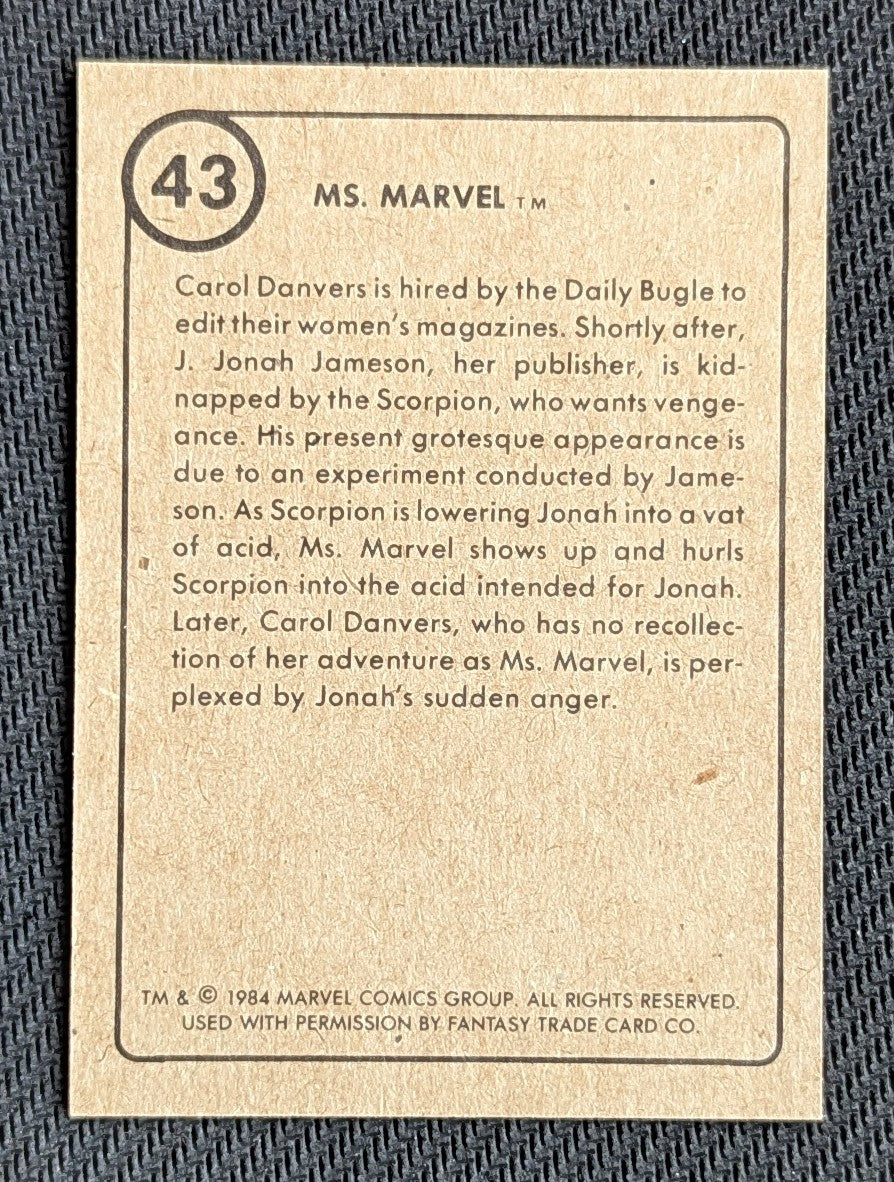 #43 Ms. Marvel - Marvel First Issue Covers 1984