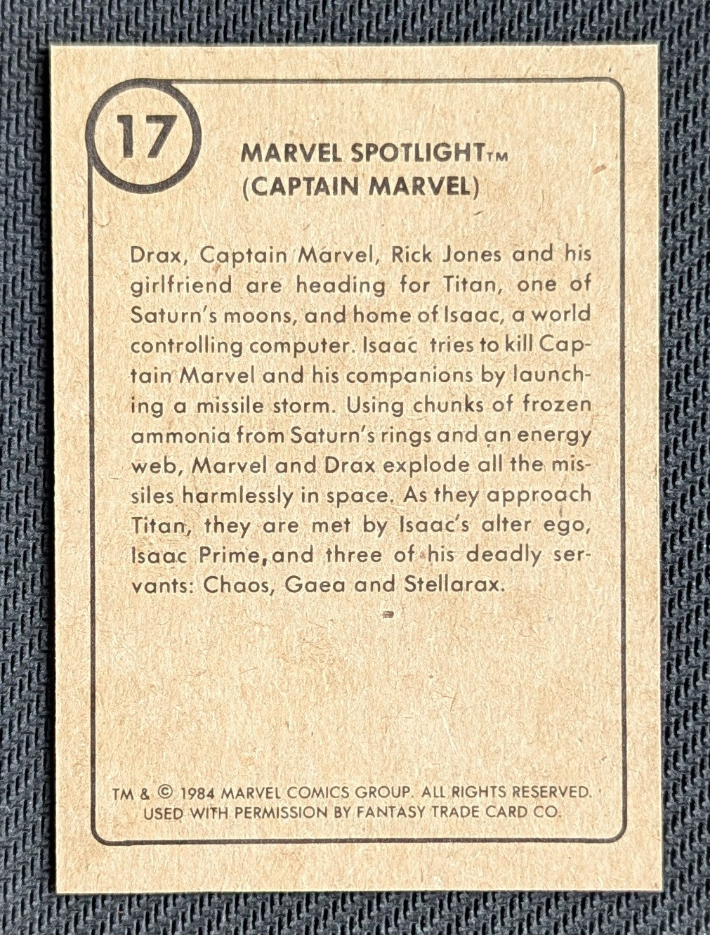 #17 Captain Spotlight (Captain Marvel) - Marvel First Issue Covers 1984