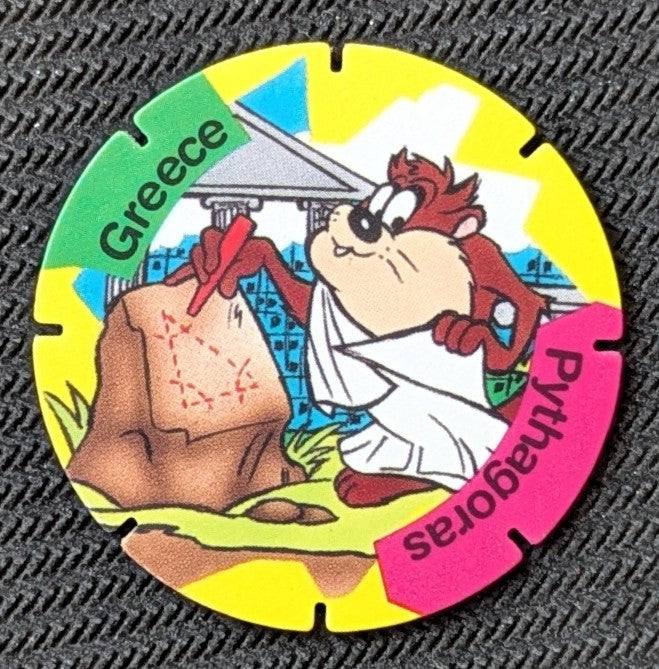 #58 - Pythagoras > World Tazos > Walkers > Looney Tunes