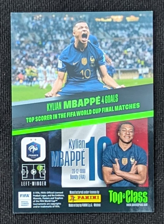 #264 - Kylian Mbappe - France - Panini® Top Class 2023 - Unbeatable (Blue)