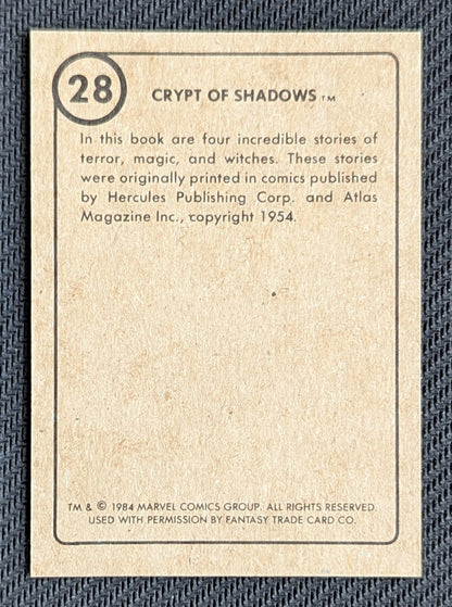 #28 Crypt Of Shadows - Marvel First Issue Covers 1984