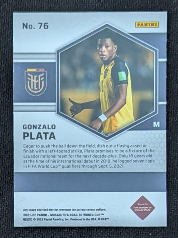 #76 - Gonzalo Plata - Ecuador - Panini® Mosaic Road to FIFA World Cup 2021/22 - Rookie