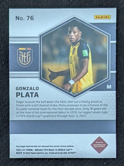 #76 - Gonzalo Plata - Ecuador - Panini® Mosaic Road to FIFA World Cup 2021/22 - Rookie