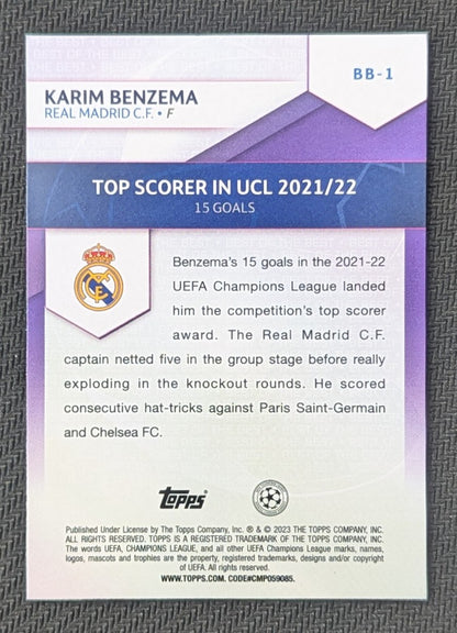 #BB-1 - Karim Benzema - Real Madrid - Topps® UEFA Club Competitions 2022/23 - Best Of The Best