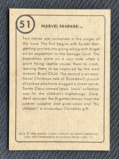 #51 Marvel Fanfare - Marvel First Issue Covers 1984