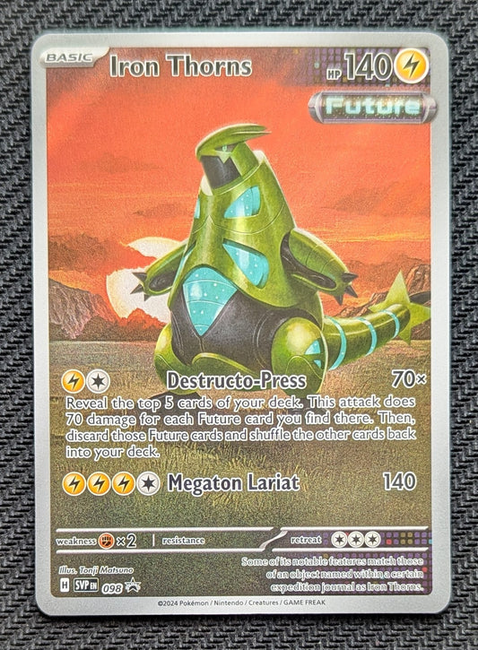 Iron Thorns - SVP098
Holo
Promo - Black Star
Temporal Forces Elite Trainer Box (Iron Leaves)