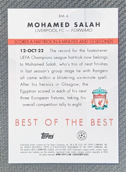 #BM-6 - Mohamed Salah - Liverpool - Topps® UEFA Club Competitions 2023/24 - Best Of The Best