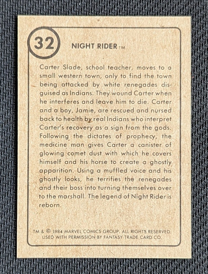 #32 Night Rider - Marvel First Issue Covers 1984