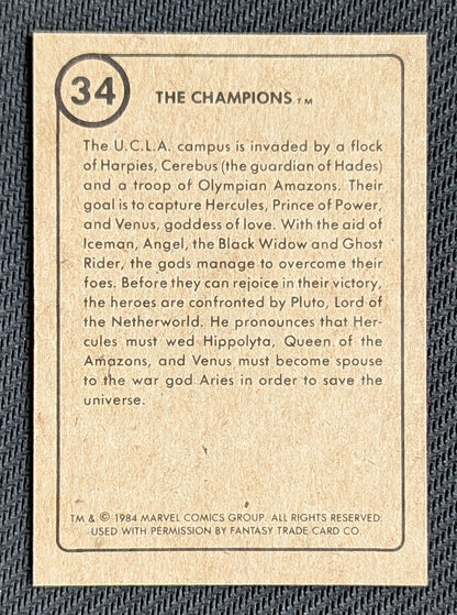 #34 The Champions - Marvel First Issue Covers 1984