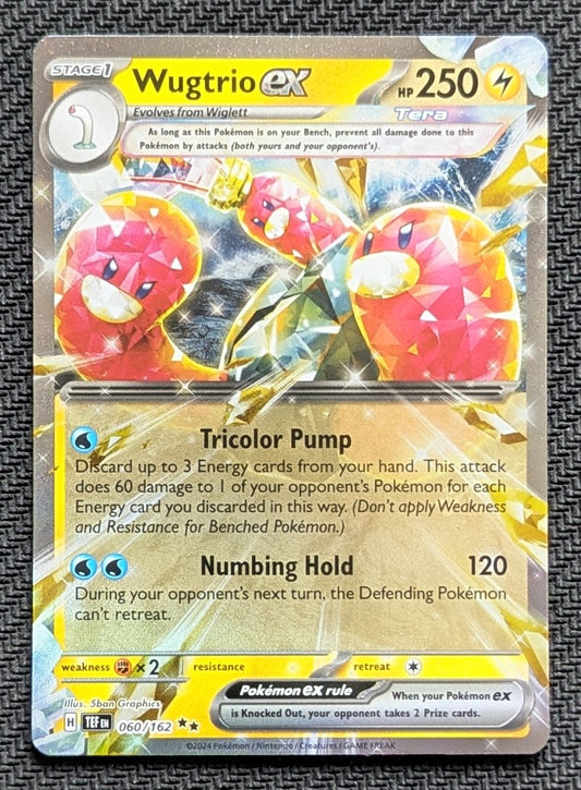 Wugtrio ex - 060/162
Holo
Double Rare - Unlimited