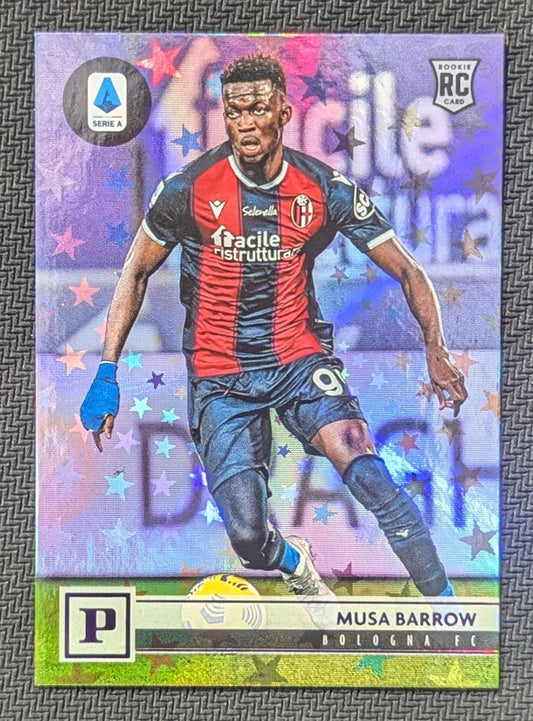 #8 - Musa Barrow - Bologna - Panini® Chronicles Soccer 2020-21 - Purple Astro - Rookie Card