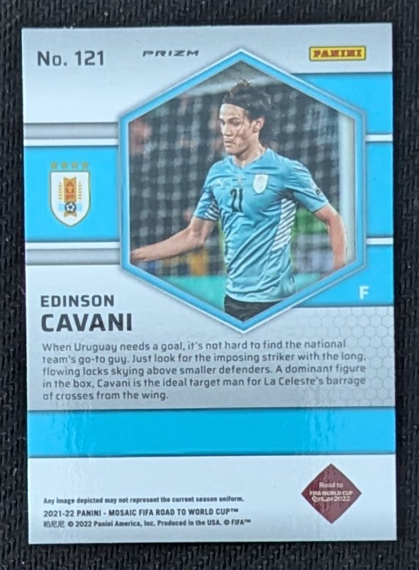 #121 - Edison Cavani - Uraguay - Panini® Mosaic Road to FIFA World Cup 2021/22 - Pitch Masters - Blue Mosaic