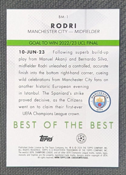 #BM-1 - Rodri - Manchester City - Topps® UEFA Club Competitions 2023/24 - Best Of The Best