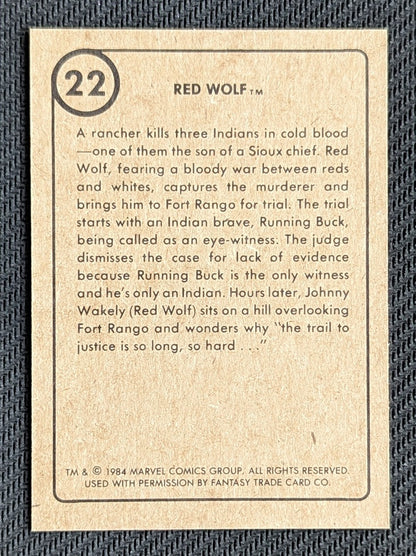 #22 Red Wolf - Marvel First Issue Covers 1984