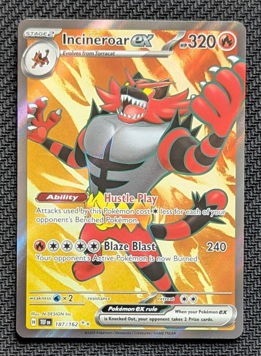 Incineroar ex - 187/162
Holo
Ultra Rare - Unlimited