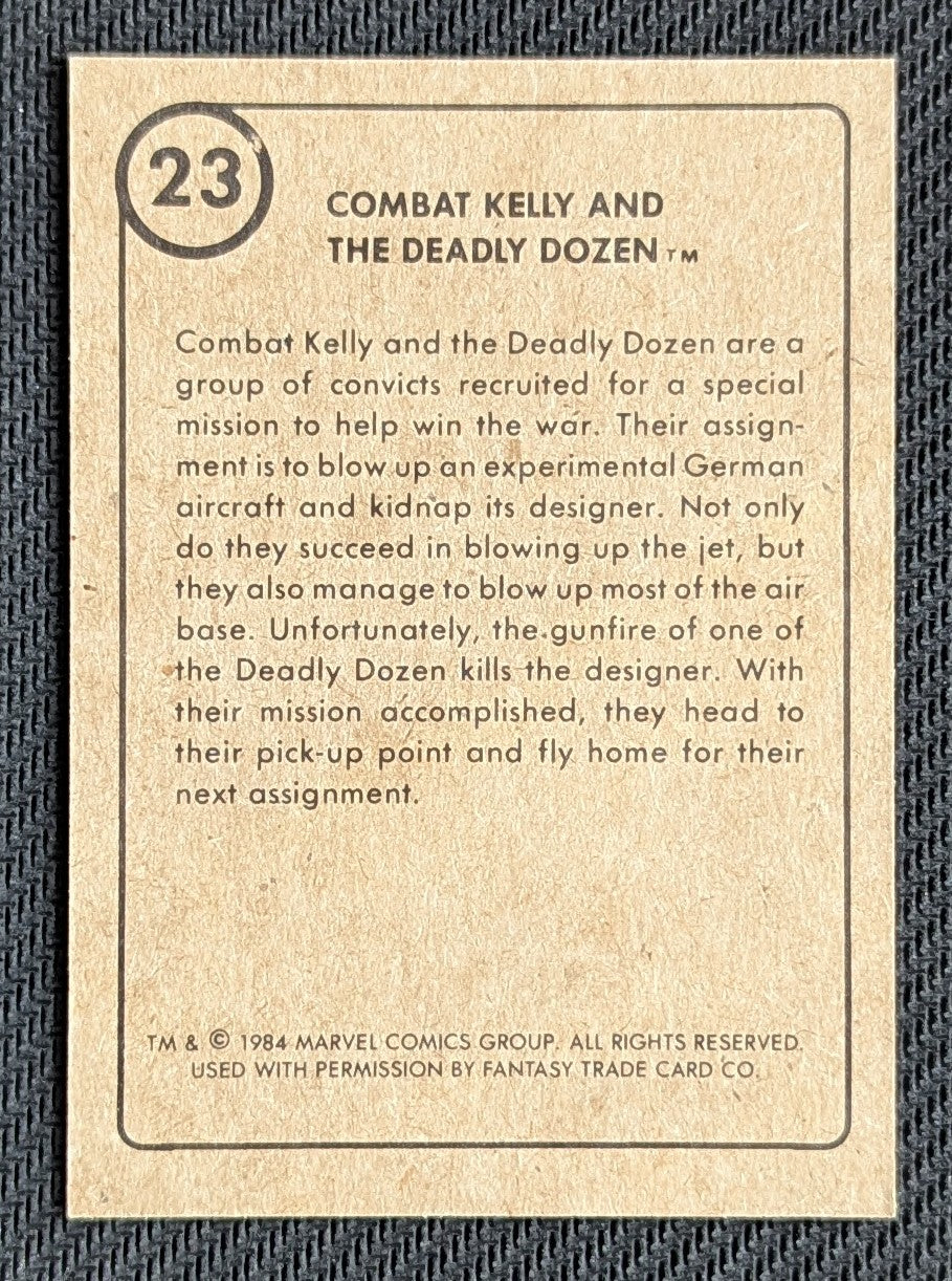 #23 Combat Kelly And The Deadly Dozen - Marvel First Issue Covers 1984